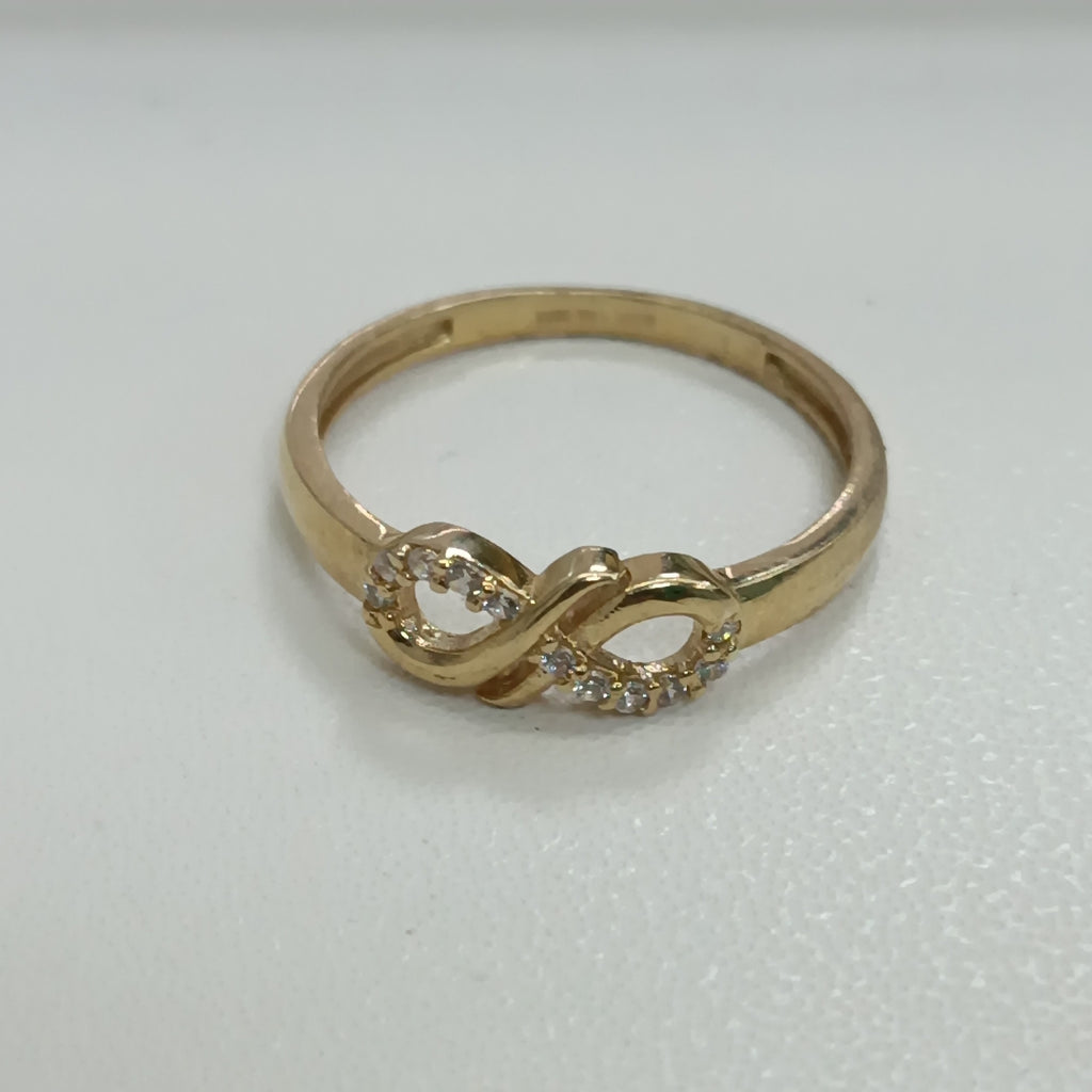 ANILLOS INFINITO ORO 10K TALLA 8 1.7 GR (NUEVO)