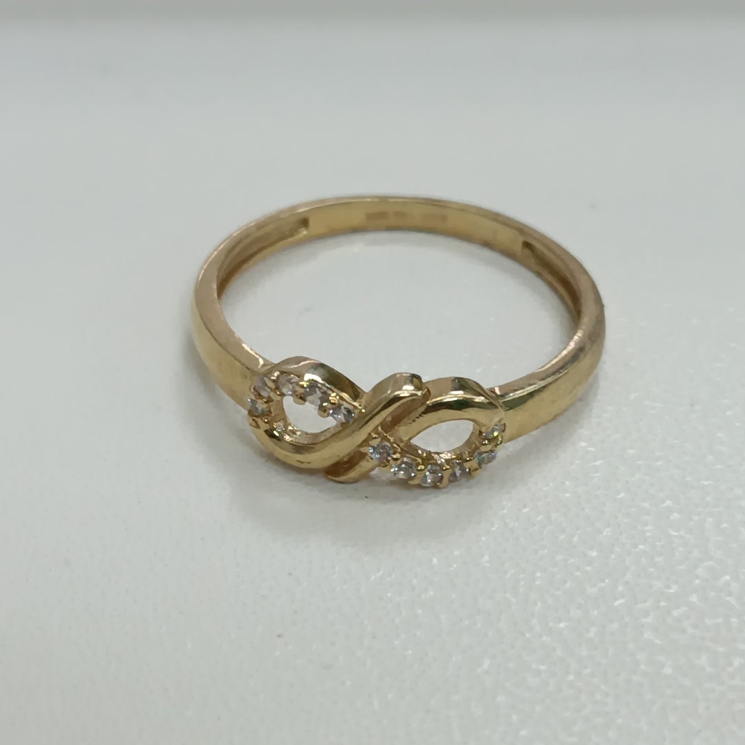 ANILLOS INFINITO ORO 10K TALLA 8 1.7 GR (NUEVO)