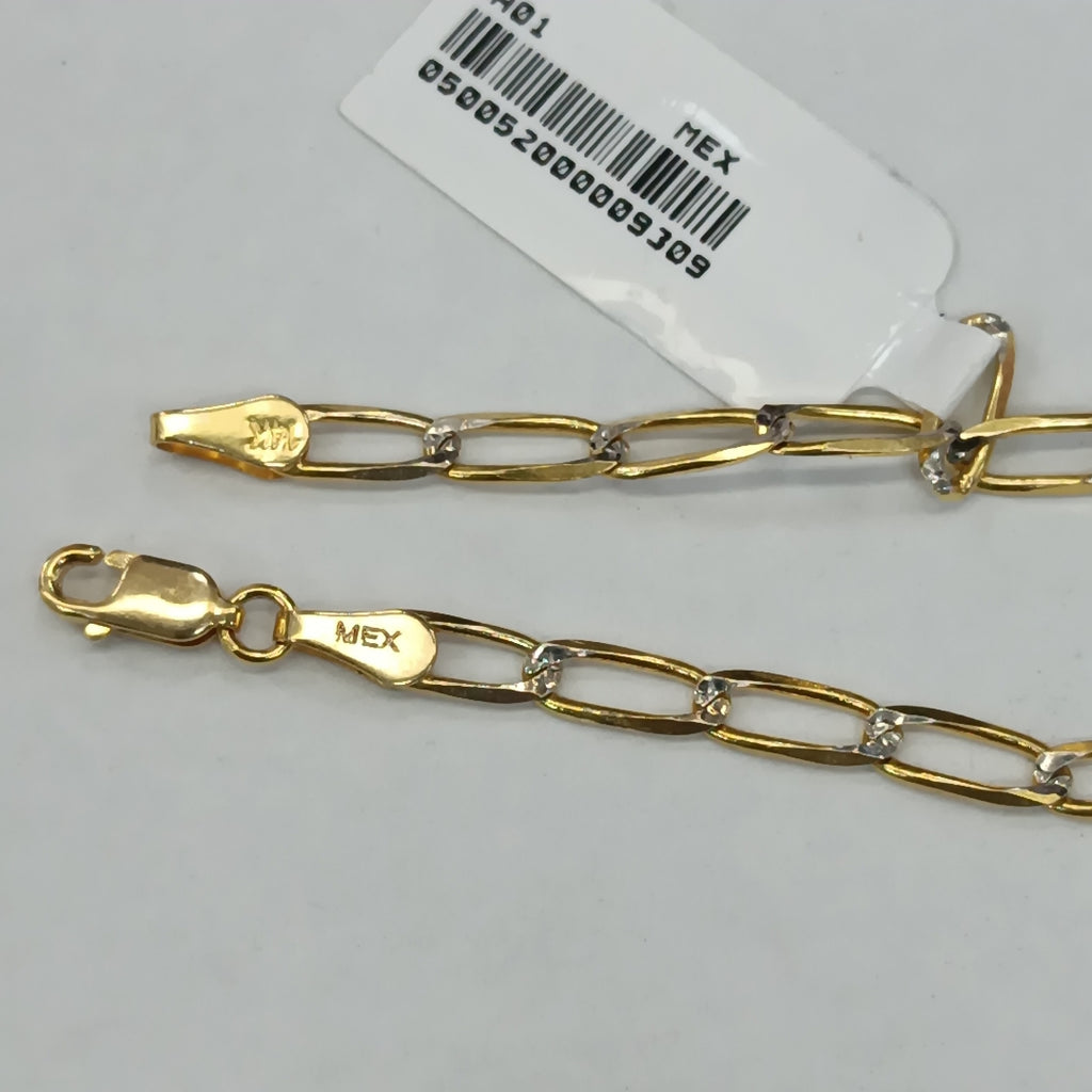 PULSERA TEJIDO ESLABONES 3.9G 18 CM 14K (NUEVO)