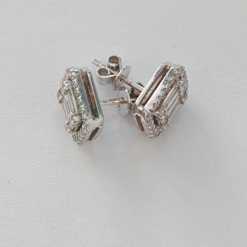 ARETES PAR ORO BLANCO 10 K 3.6 GRMS (SEMINUEVO)
