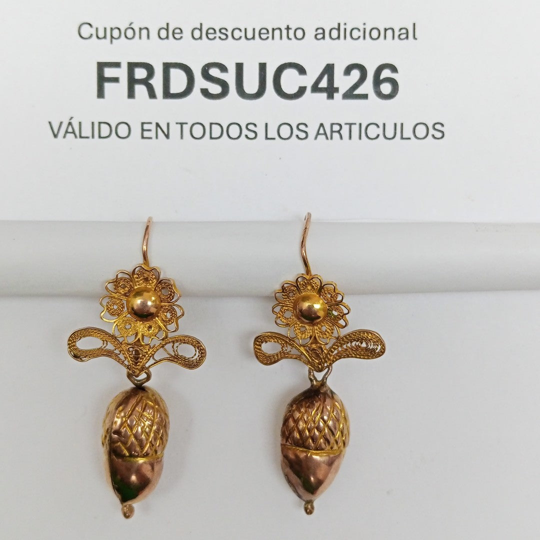 ARETES PAR ORO 8 K 4.1 GRMS (SEMINUEVO)