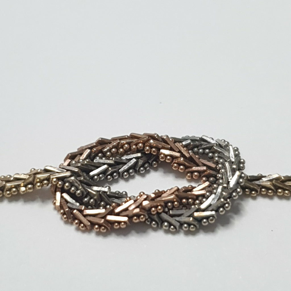 PULSERA ORO COMBINADO 14 K 8.2 GRMS (SEMINUEVO)
