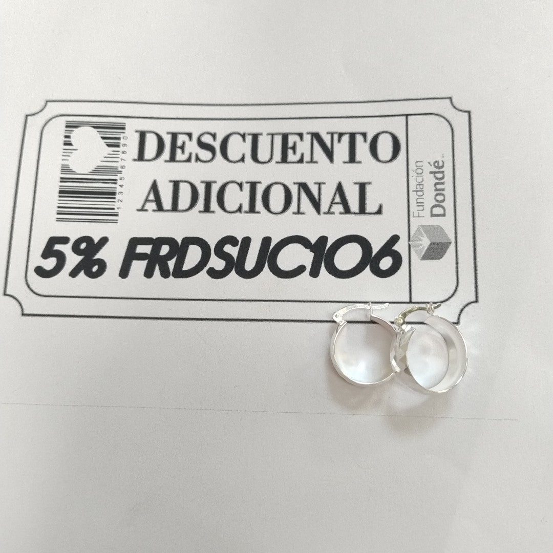 ARETES ARRACADAS FACETADAS PLATA .925 2.8 GR (NUEVO)