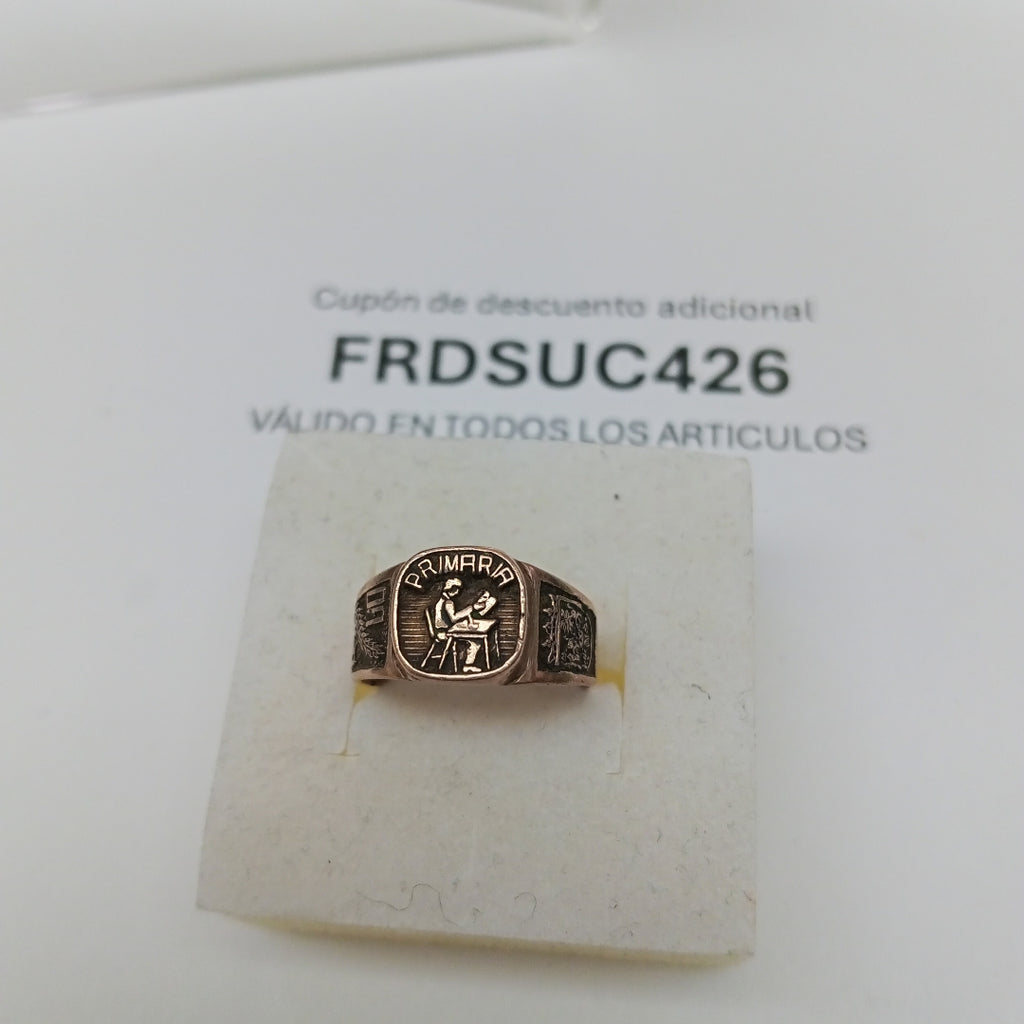 ANILLO DE GRADUACIÓN ORO 8 K 2.5 GRMS (SEMINUEVO)