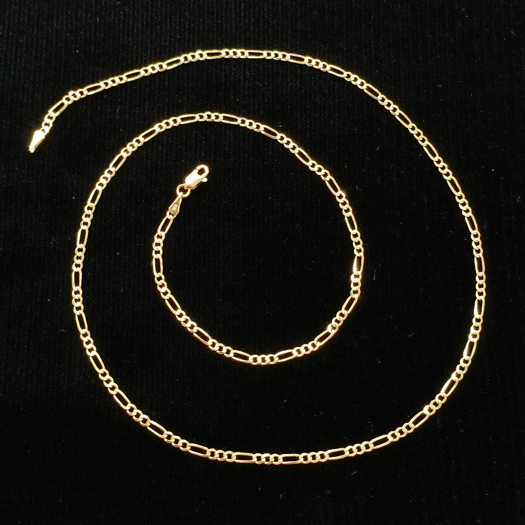 CADENAS TEJIDO 3X1 ORO 14K 55 CM 5.2 GR (NUEVO)