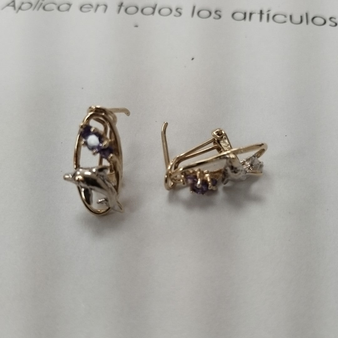 ARETES PAR ORO 10 K 2.8 GRMS (SEMINUEVO)