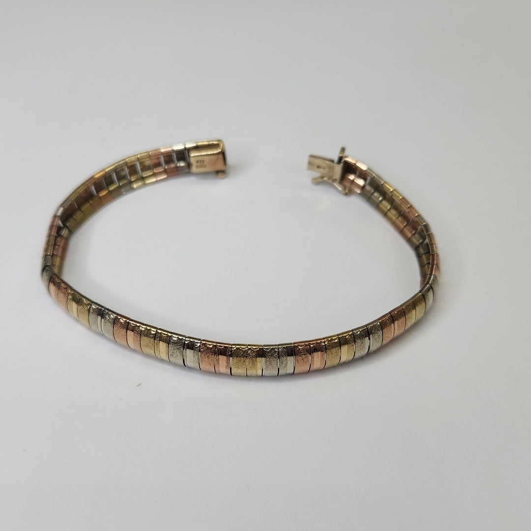 PULSERA ORO,ORO COMBINADO 10 K 16,80 GRMS (SEMINUEVO)