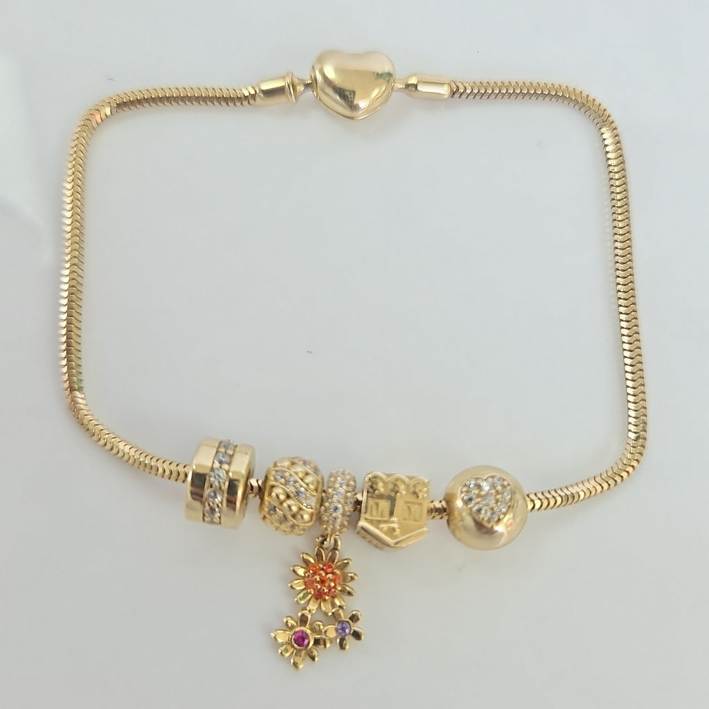 PULSERA CHARM ORO 14K 9.9 (NUEVO)