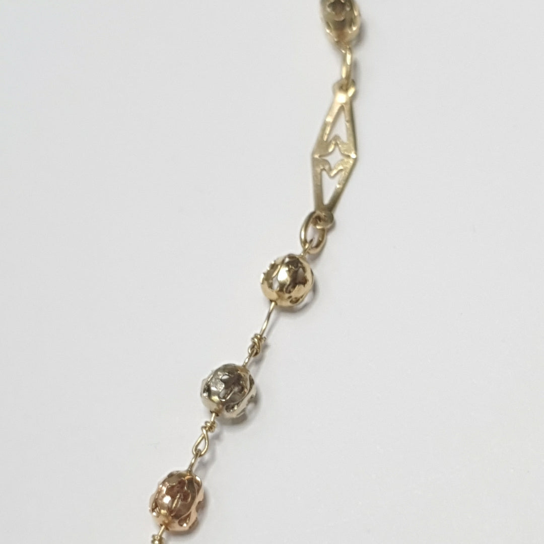 ROSARIO ORO COMBINADO 14 K 15,10 GRMS (SEMINUEVO)