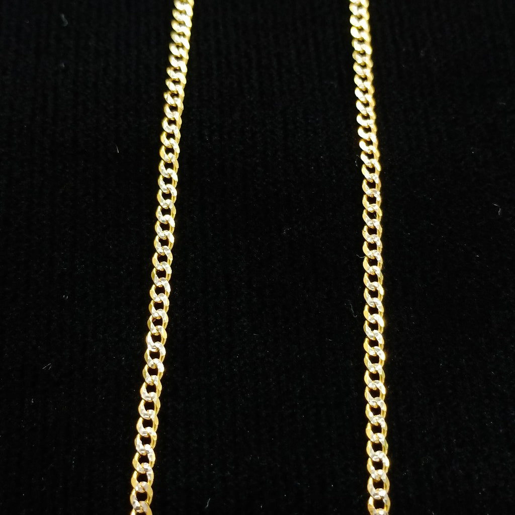 CADENAS BARBADA DIAMANTADA ORO 14K 60 CM 6.2 GR (NUEVO)