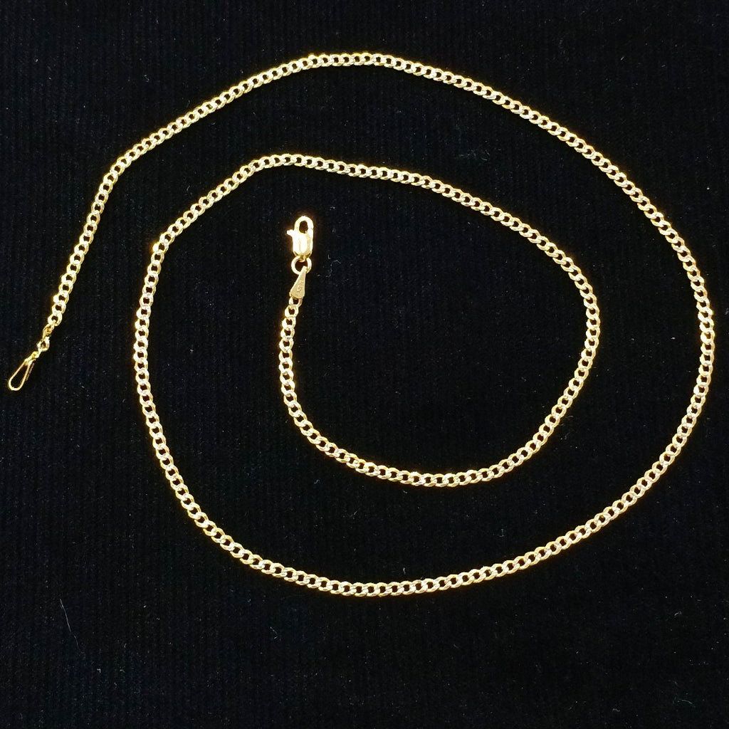 CADENAS BARBADA DIAMANTADA ORO 14K 55 CM 5.7 GR (NUEVO)