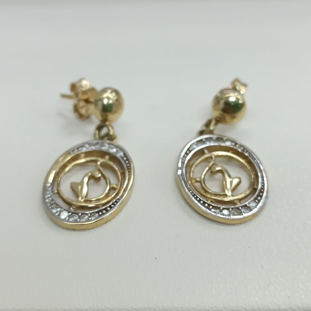 ARETES PAR ORO 14 K 4.2 GRMS (SEMINUEVO)