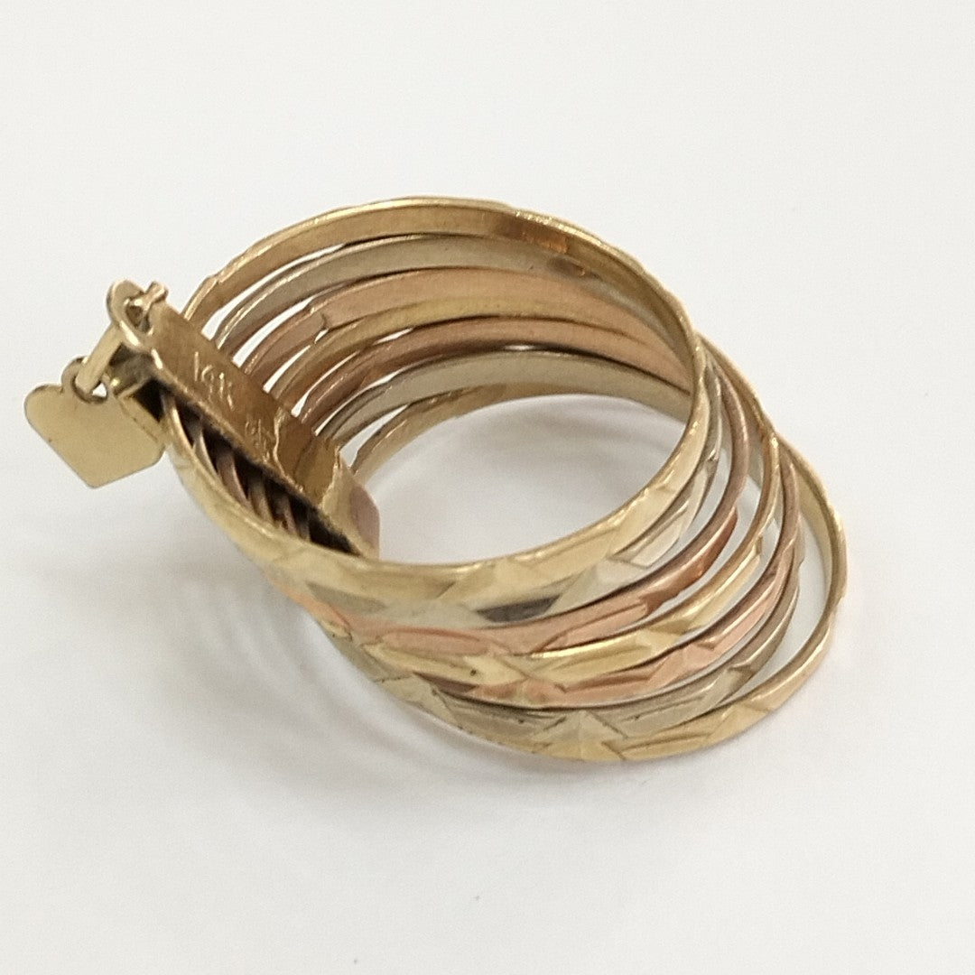 SEMANARIO DE ARGOLLAS ORO 14 K 5,10 GRMS (SEMINUEVO)