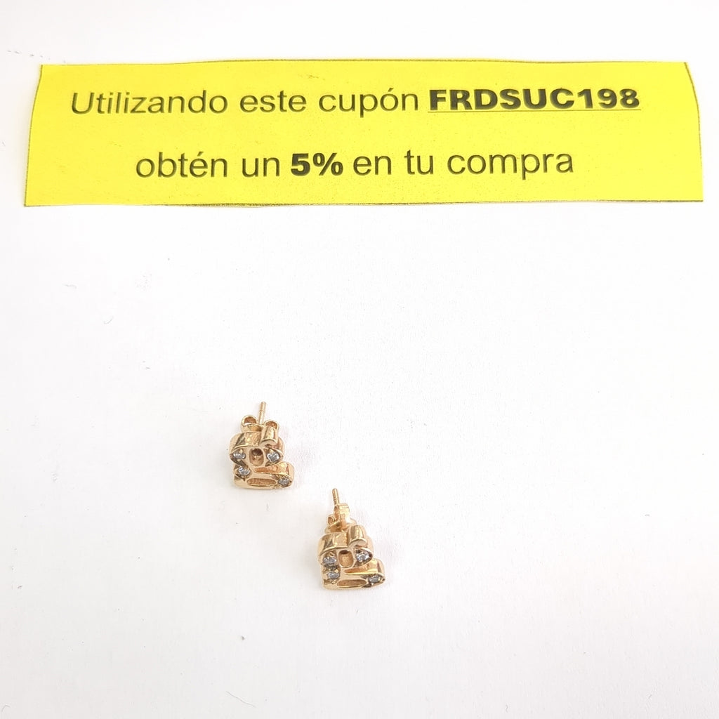 ARETES PAR ORO 14 K 5.7 GRMS (SEMINUEVO)