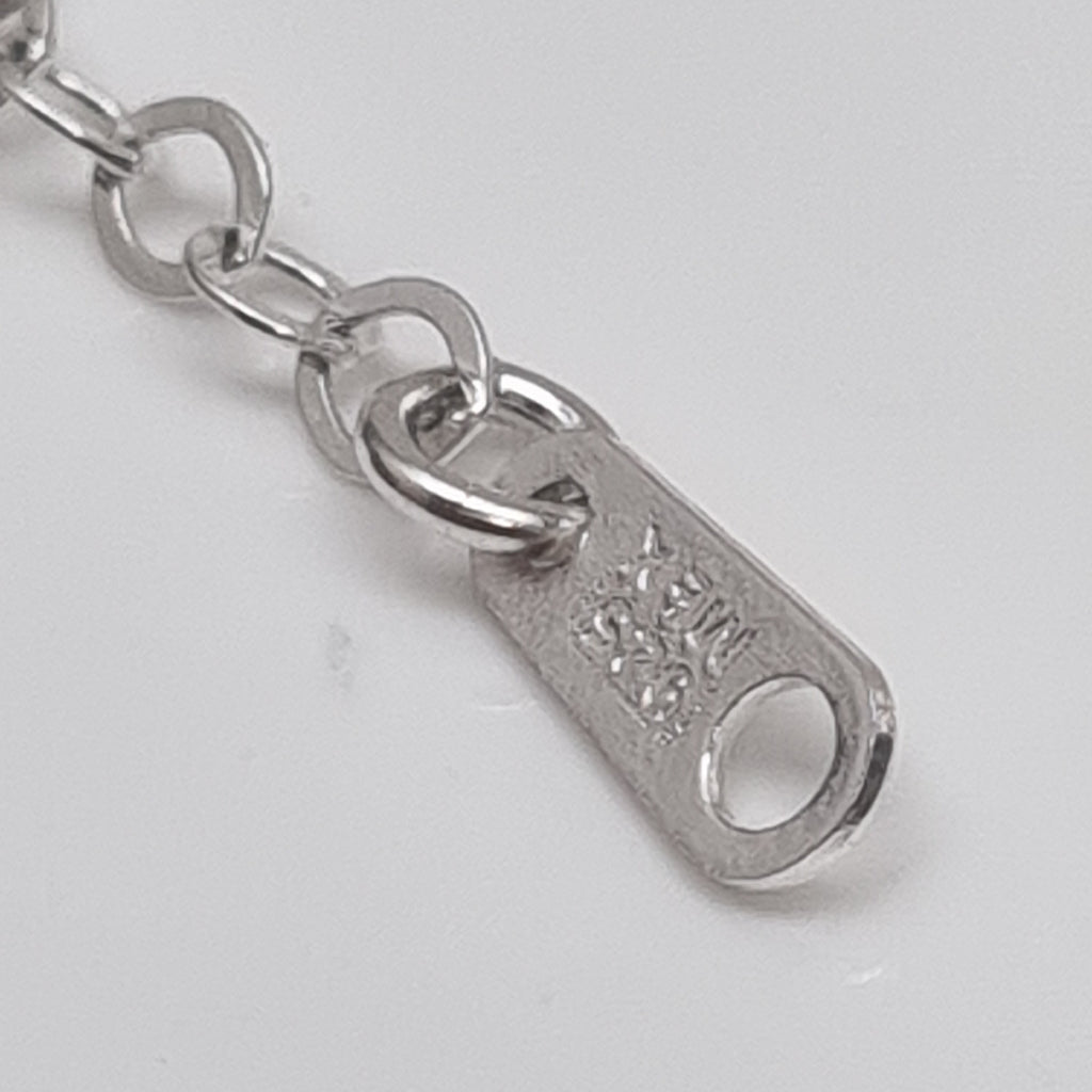 PULSERA ESPECIAL CON PIEDRAS DE COLOR PLATA .925 18 CM 3.32 GR (NUEVO)