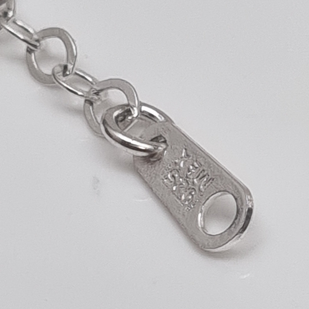 PULSERA ESPECIAL CON PIEDRAS DE COLOR PLATA .925 18 CM 3.32 GR (NUEVO)