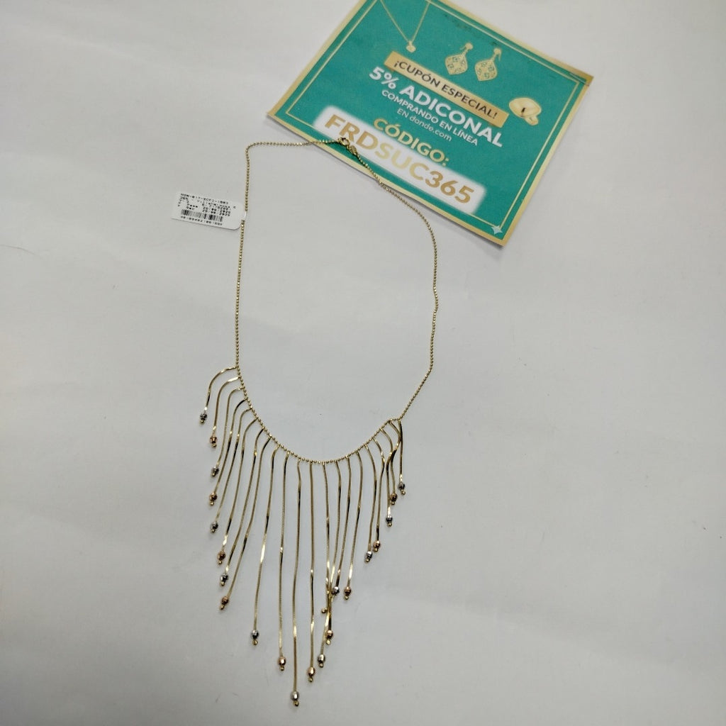 GARGANTILLA ORO COMBINADO 14 K 10.3 GRMS (SEMINUEVO)