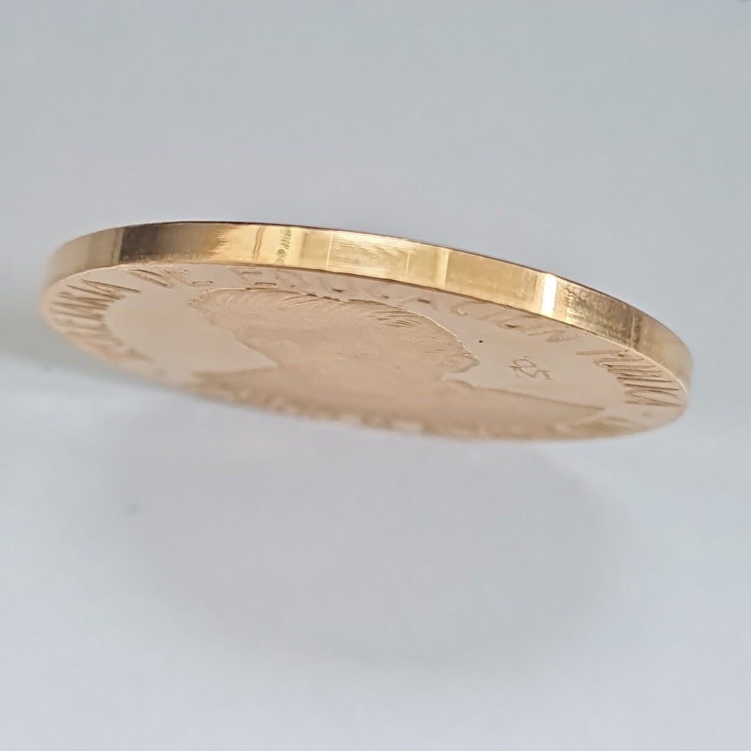 MEDALLA CONMEMORATIVA ORO 21 K 41.9 GRMS (SEMINUEVO)