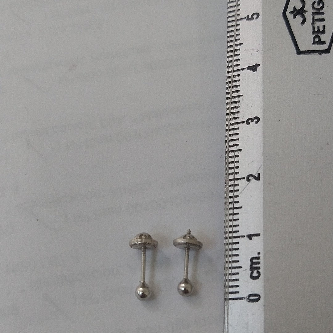 BROQUELES PAR ORO BLANCO 14 K 0.2 GRMS (SEMINUEVO)
