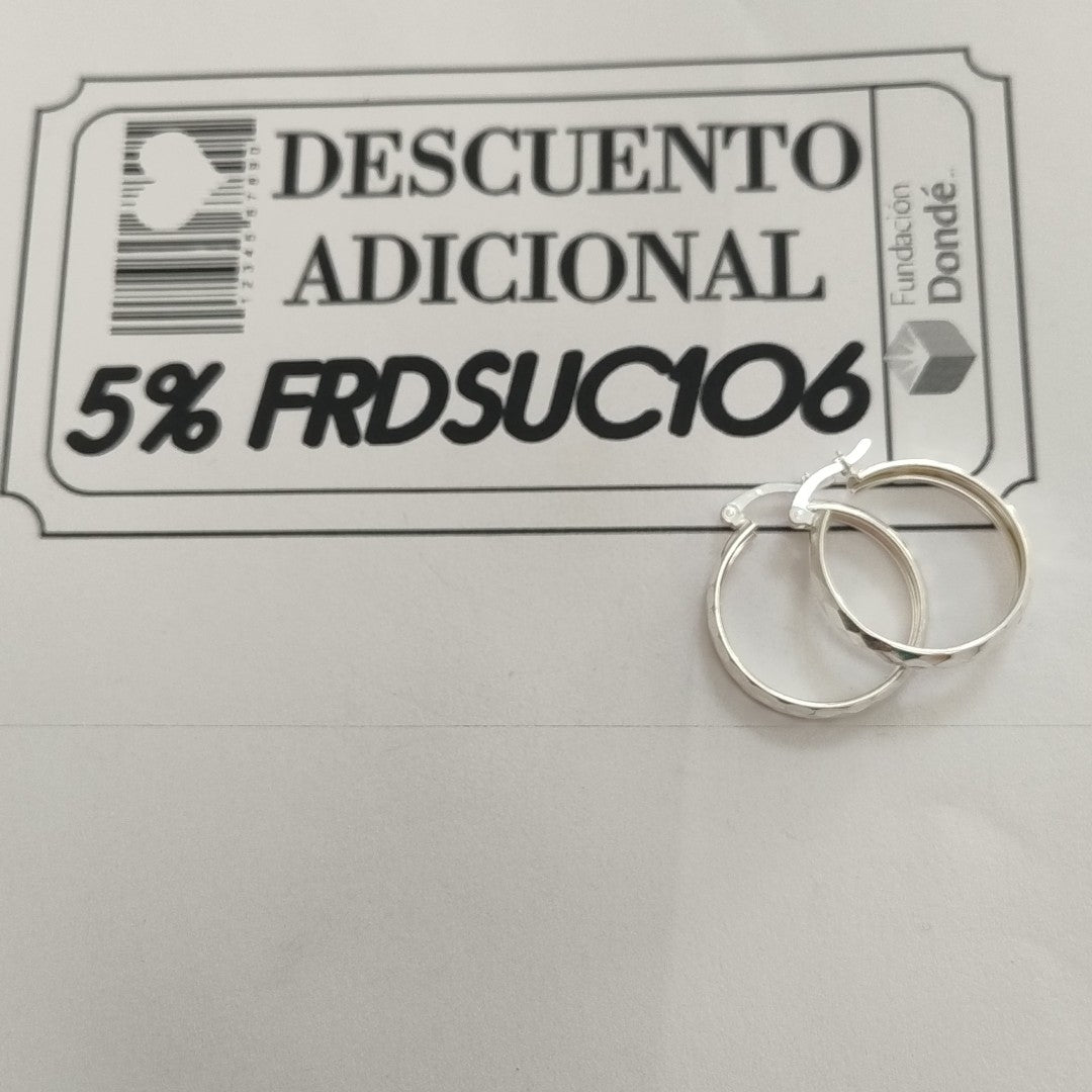 ARETES ARRACADAS FACETADAS PLATA .925 2.5 GR (NUEVO)