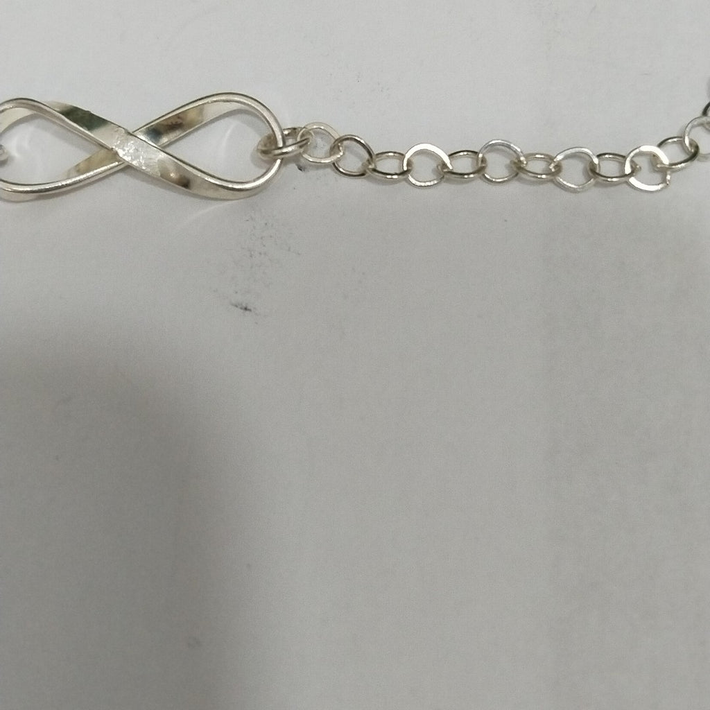 PULSERA TEJIDO INFINITO PLATA .925 18 CM 2.4 GR (NUEVO)