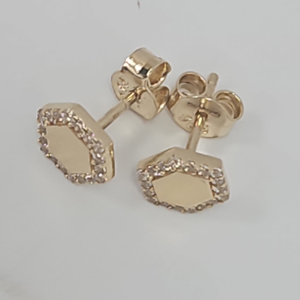 BROQUELES ORO 14K 1.2 (NUEVO)