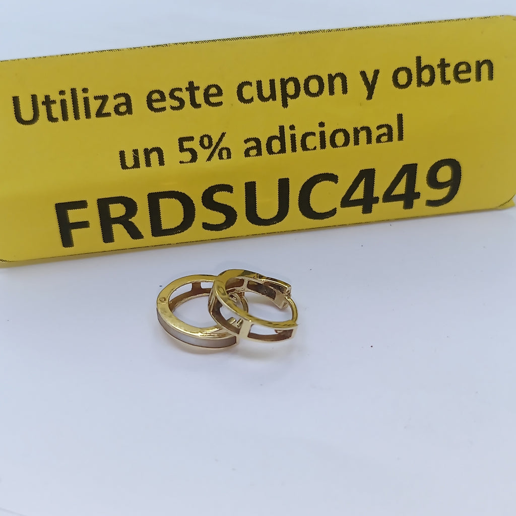 ARETES PAR ORO 14 K 1.3 GRMS (SEMINUEVO)