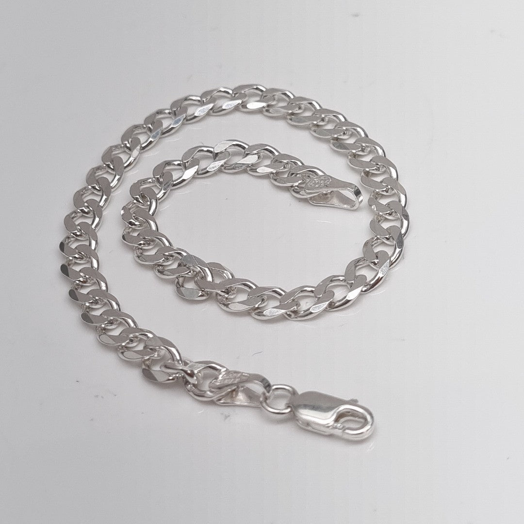 PULSERA BARBADA PLATA .925 21 CM 7.13 GR (NUEVO)