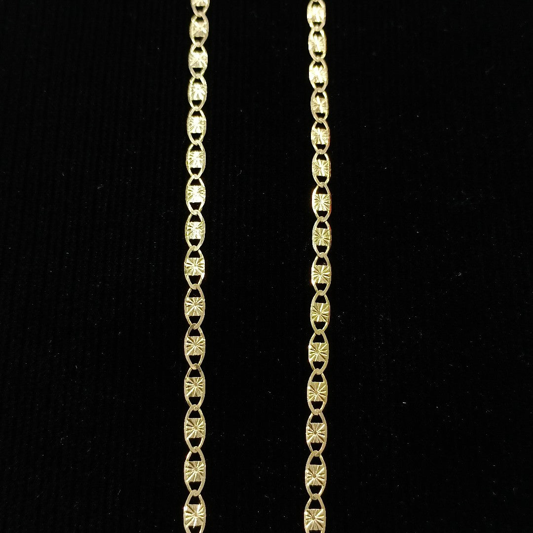 CADENAS TEJIDO GUCHI ORO 14K 55 CM 7 GR (NUEVO)