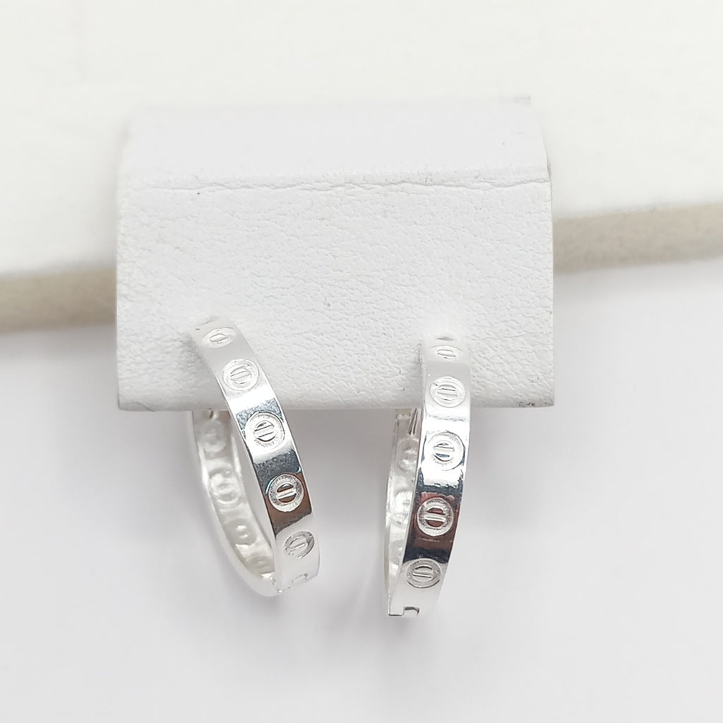 ARETES ARRACADAS FIG TORNILLOS PLATA .925 2.73 GR (NUEVO)