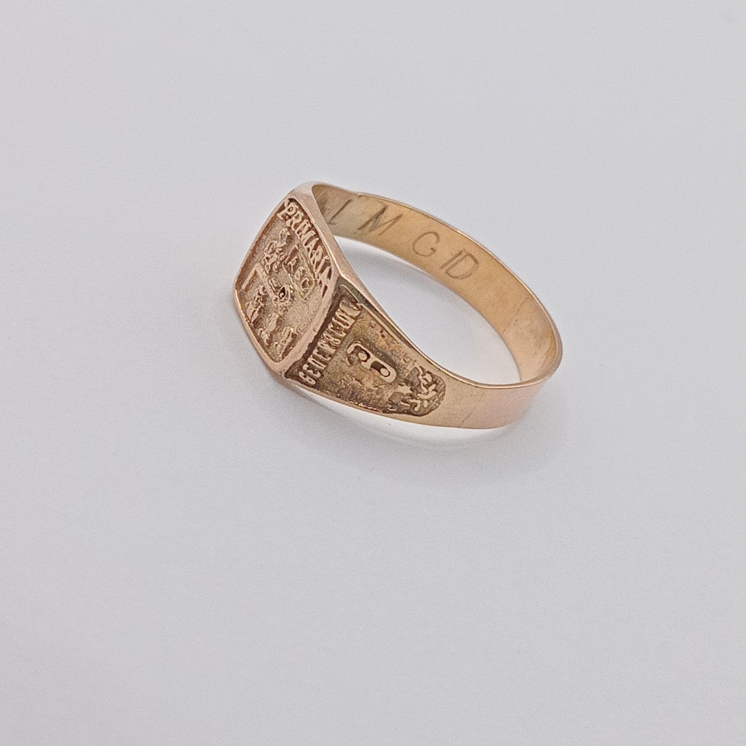 ANILLO DE GRADUACIÓN ORO 10 K 1.8 GRMS (SEMINUEVO)