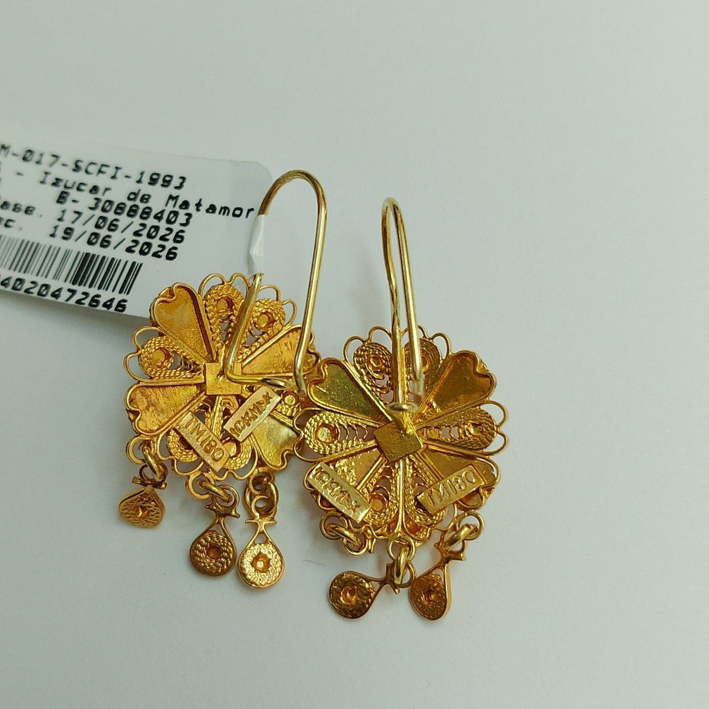 ARETES PAR ORO 10 K 3.5 GRMS (SEMINUEVO)