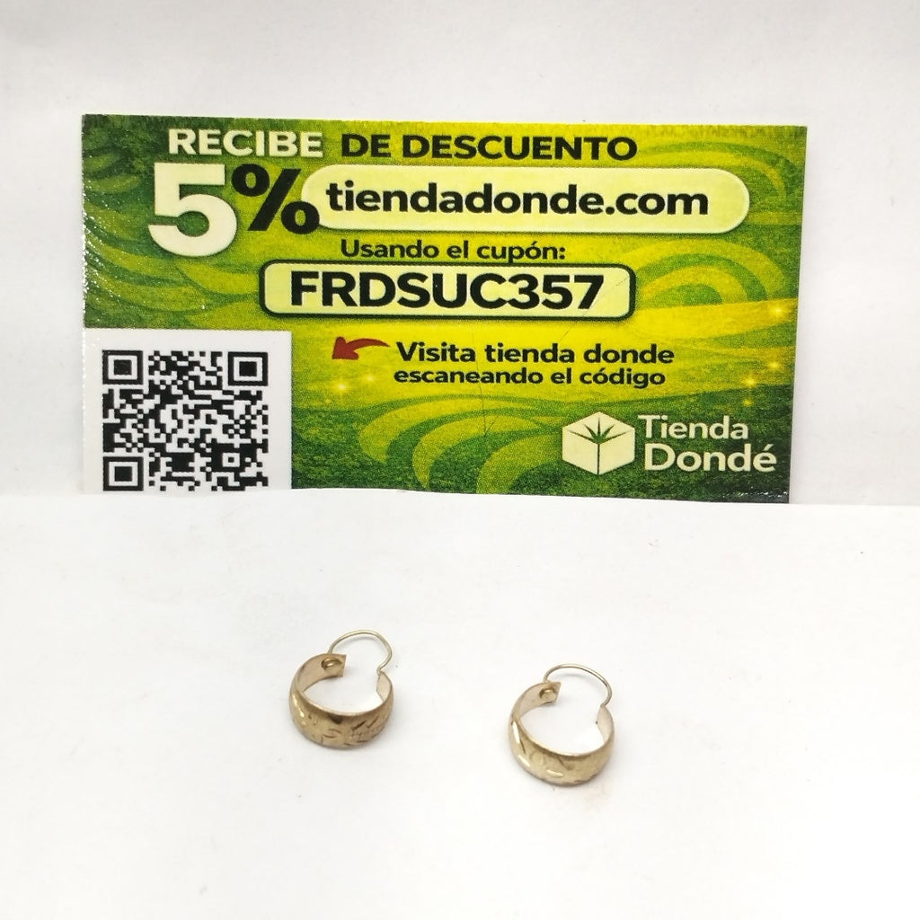 ARRACADAS PAR ORO,ORO MUY BAJO 8 K 1,00 GRMS (SEMINUEVO)