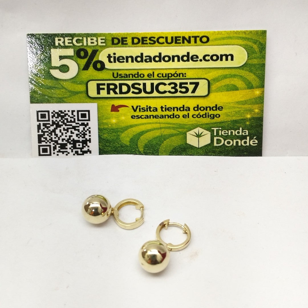 ARRACADAS PAR ORO 14 K 3 GRMS (SEMINUEVO)