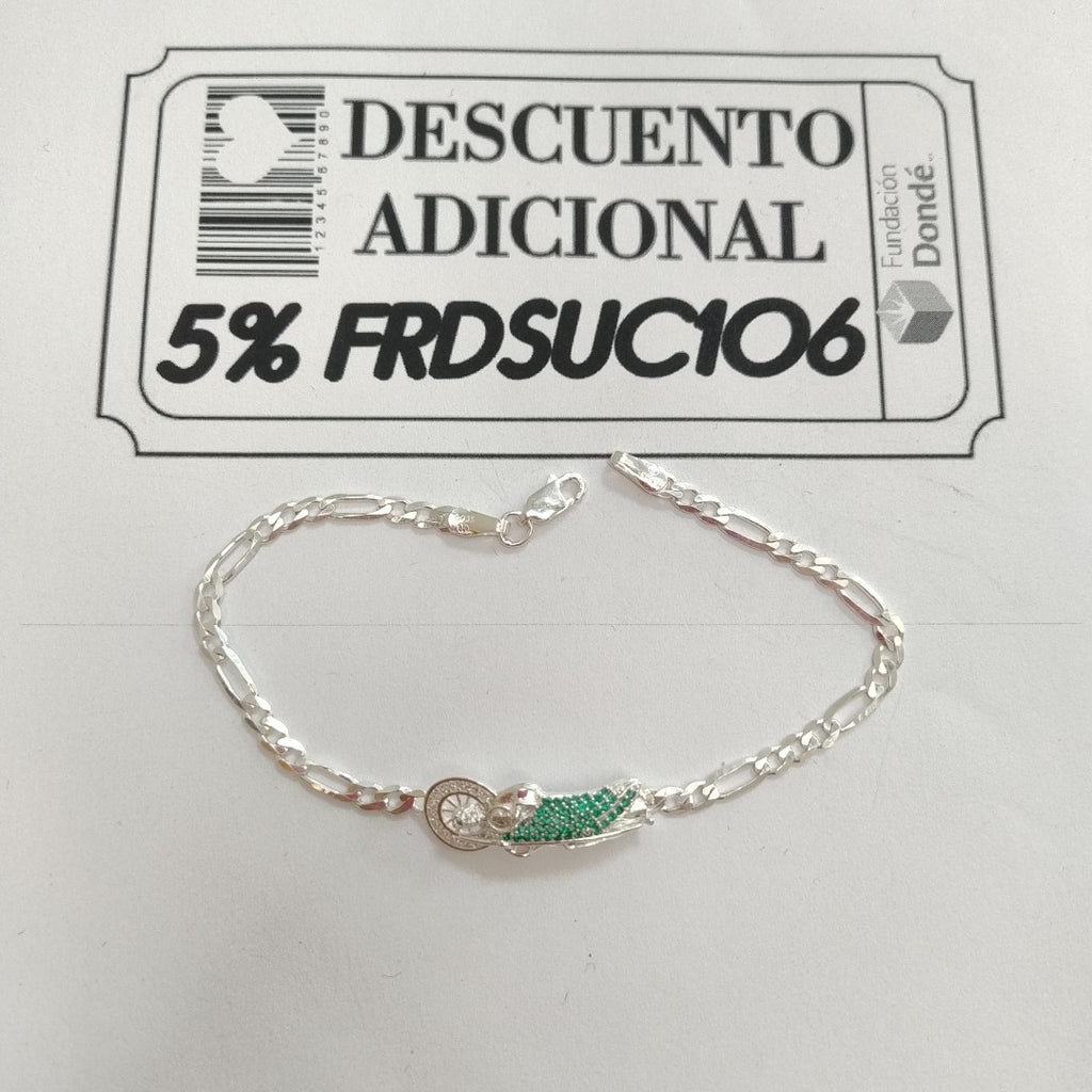 PULSERA TEJIDO SAN JUDAS PLATA .925 21 CM 5.4 GR (NUEVO)