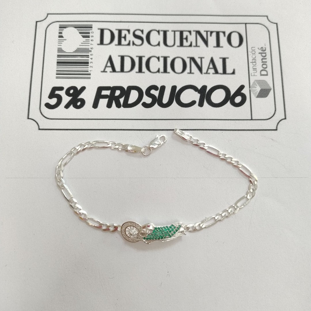 PULSERA TEJIDO SAN JUDAS PLATA .925 21 CM 5.4 GR (NUEVO)