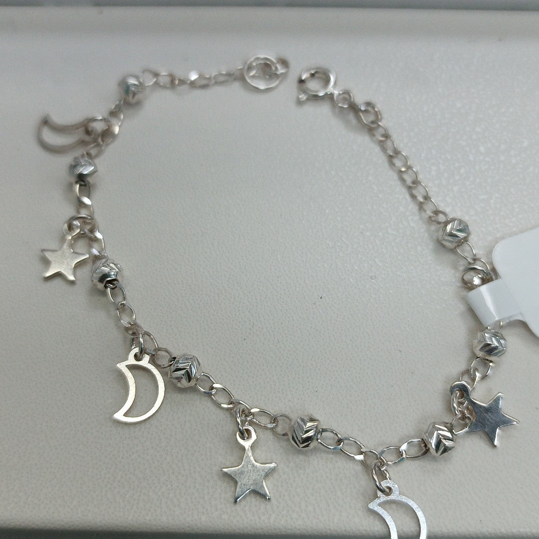 PULSERA TEJIDO TEJIDO ESPECIAL PLATA .925 18 CM 3.1 GR (NUEVO)