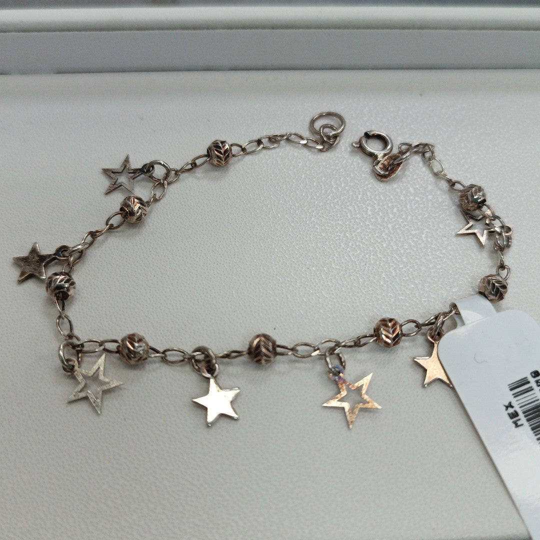 PULSERA TEJIDO ESPECIAL PLATA .925 18 CM 3.1 GR (NUEVO)