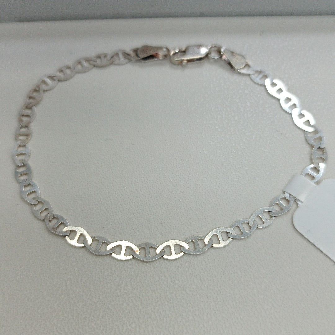 PULSERA TEJIDO GUCHI PLATA .925 18 CM 2.7 GR (NUEVO)
