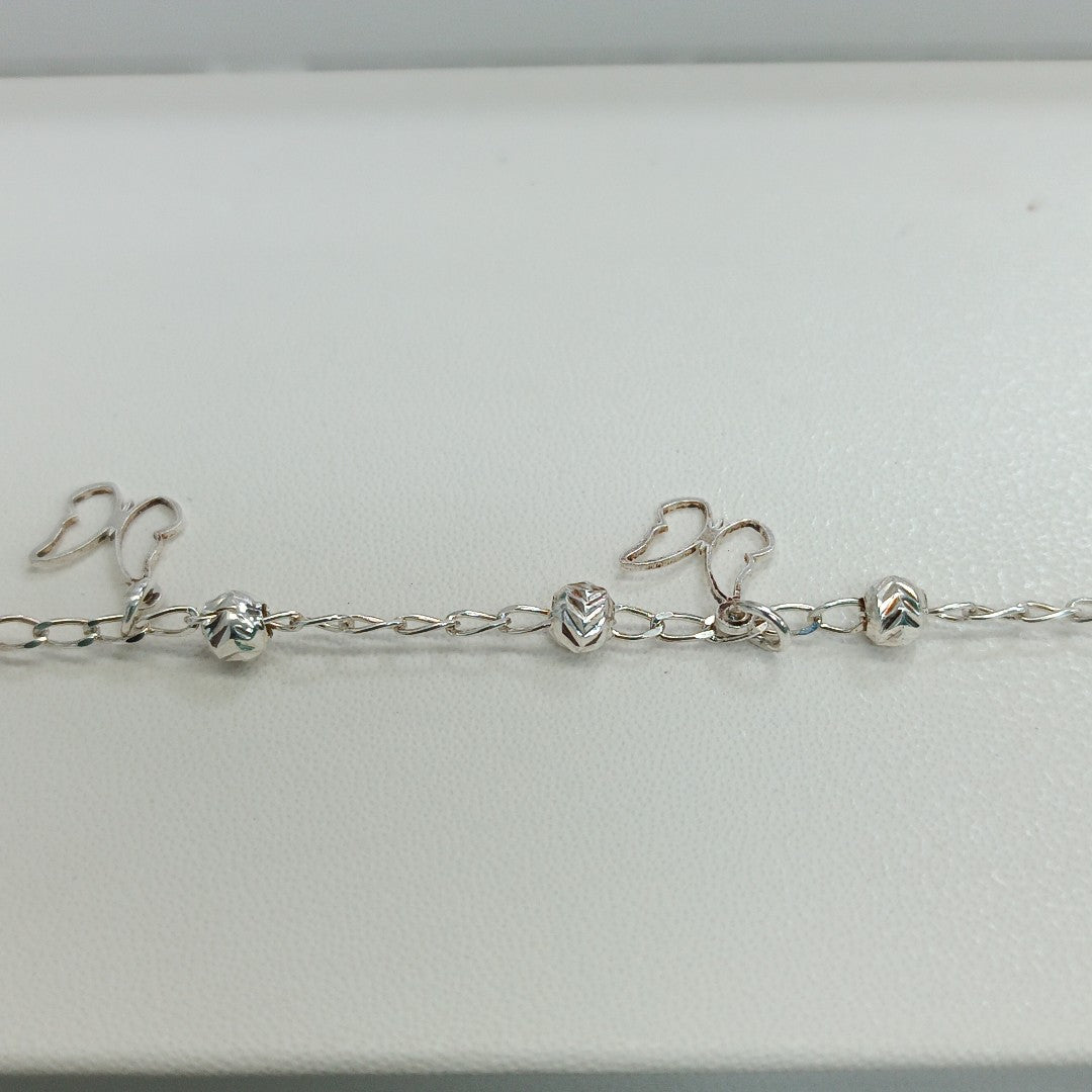 PULSERA TEJIDO ESPECIAL PLATA .925 18 CM 2.8 GR (NUEVO)