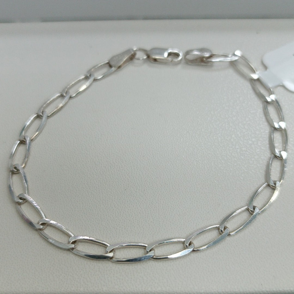 PULSERA TEJIDO ESLABONES PLATA .925 18 CM 3.6 GR (NUEVO)