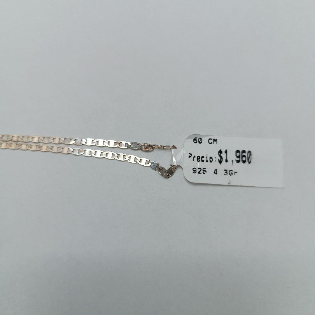 CADENA TEJIDO ESPEJO PLATA .925 60 CM 4.3 GR (NUEVO)
