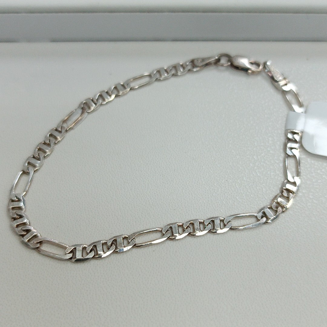 PULSERA TEJIDO 3X1 PLATA .925 16 CM 2.9 GR (NUEVO)
