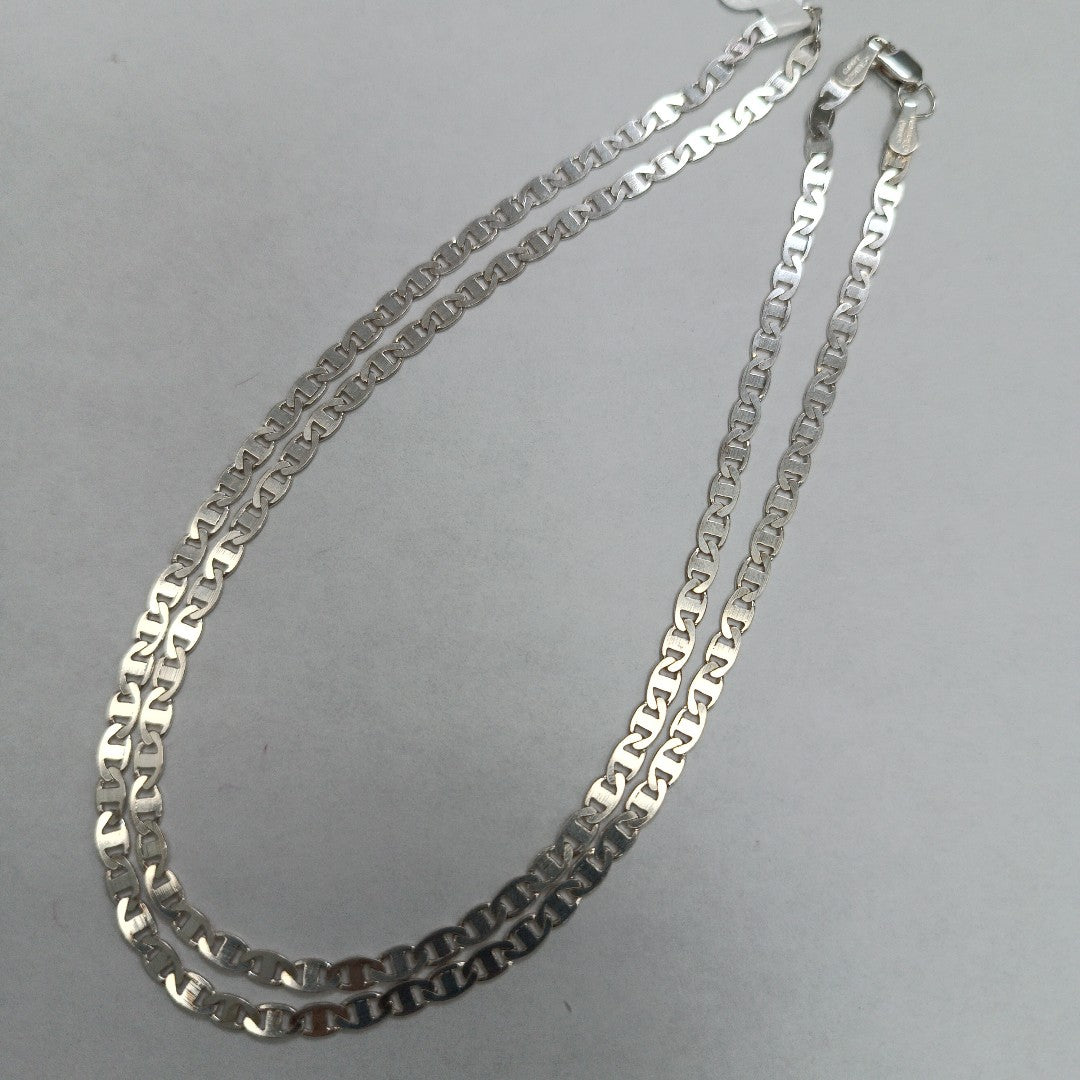 CADENA TEJIDO GUCHI PLATA .925 60 CM 9.8 GR (NUEVO)