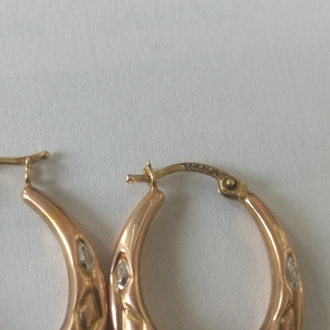ARRACADAS PAR ORO 14 K 2.3 GRMS (SEMINUEVO)