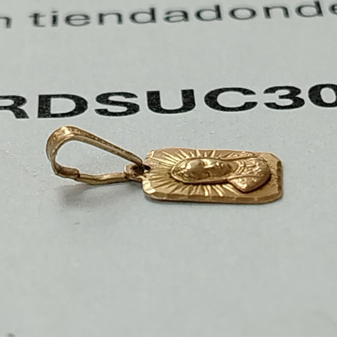 DIJE, MEDALLA RELIGIOSA ORO 14 K 0.5 GRMS (SEMINUEVO)