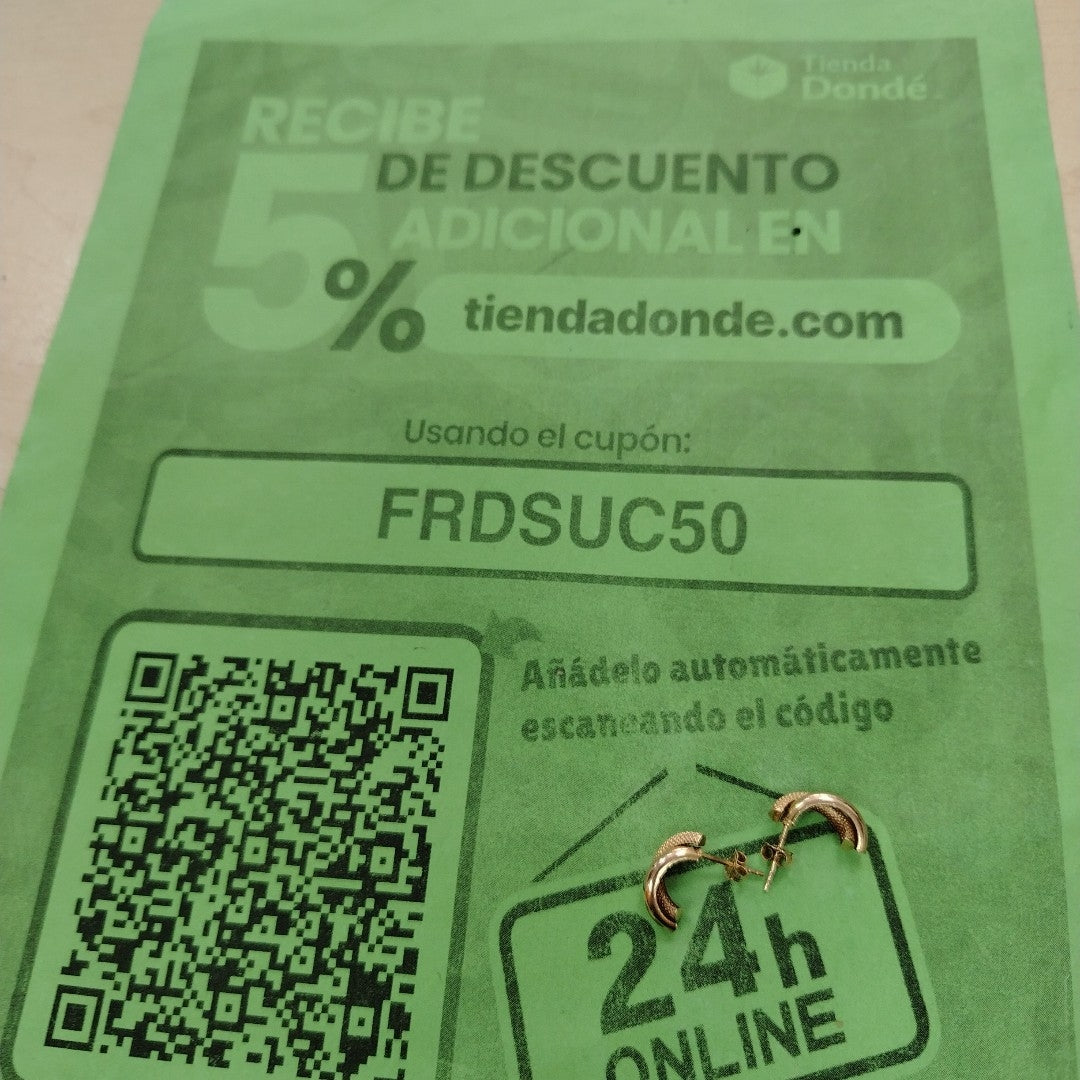 BROQUELES PAR ORO 14 K 1.2 GRMS (SEMINUEVO)