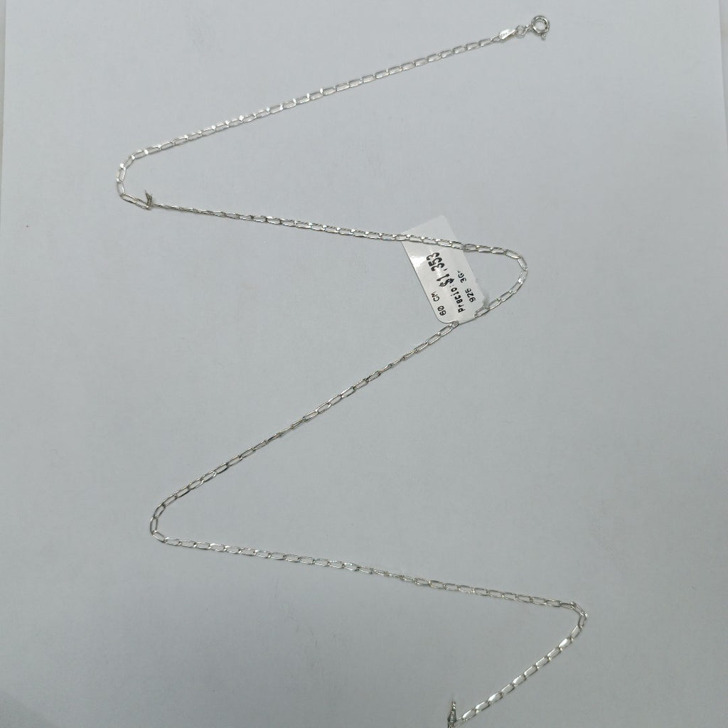CADENA TEJIDO ESLABONES PLATA .925 60 CM 3 GR (NUEVO)