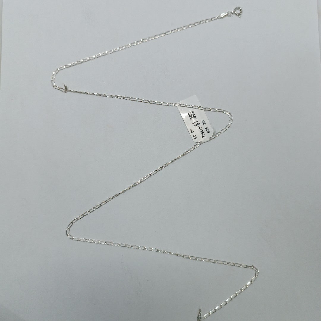 CADENA TEJIDO ESLABONES PLATA .925 60 CM 3 GR (NUEVO)