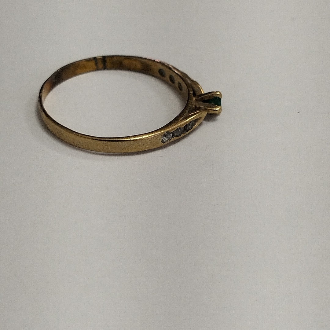 ANILLITO,SOLITARIO ORO 10 K 1,00 GRMS (SEMINUEVO)